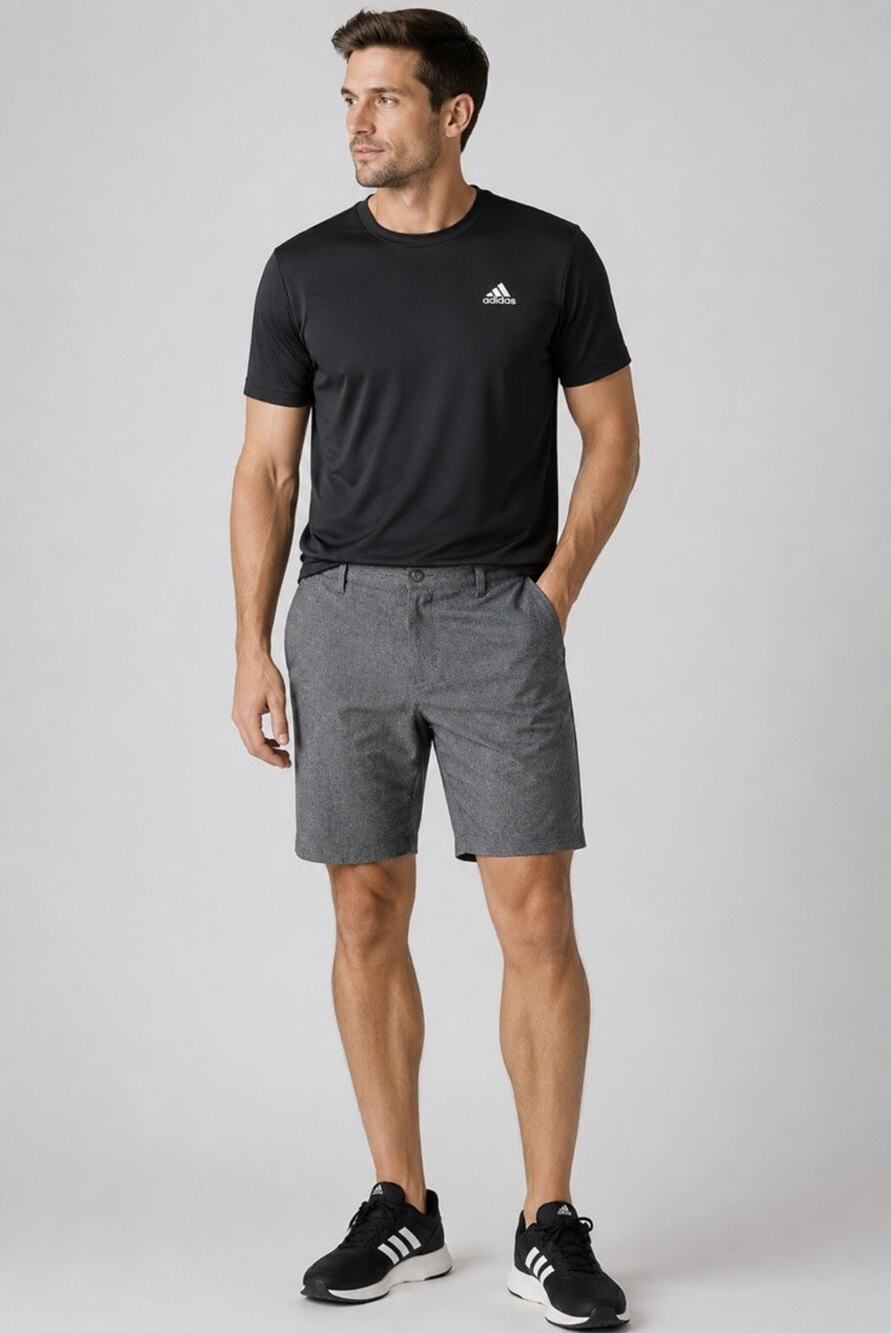 NWT Adidas Crosshatch Men’s Shorts Sz 40 Gray Golf Walking Shorts Pockets